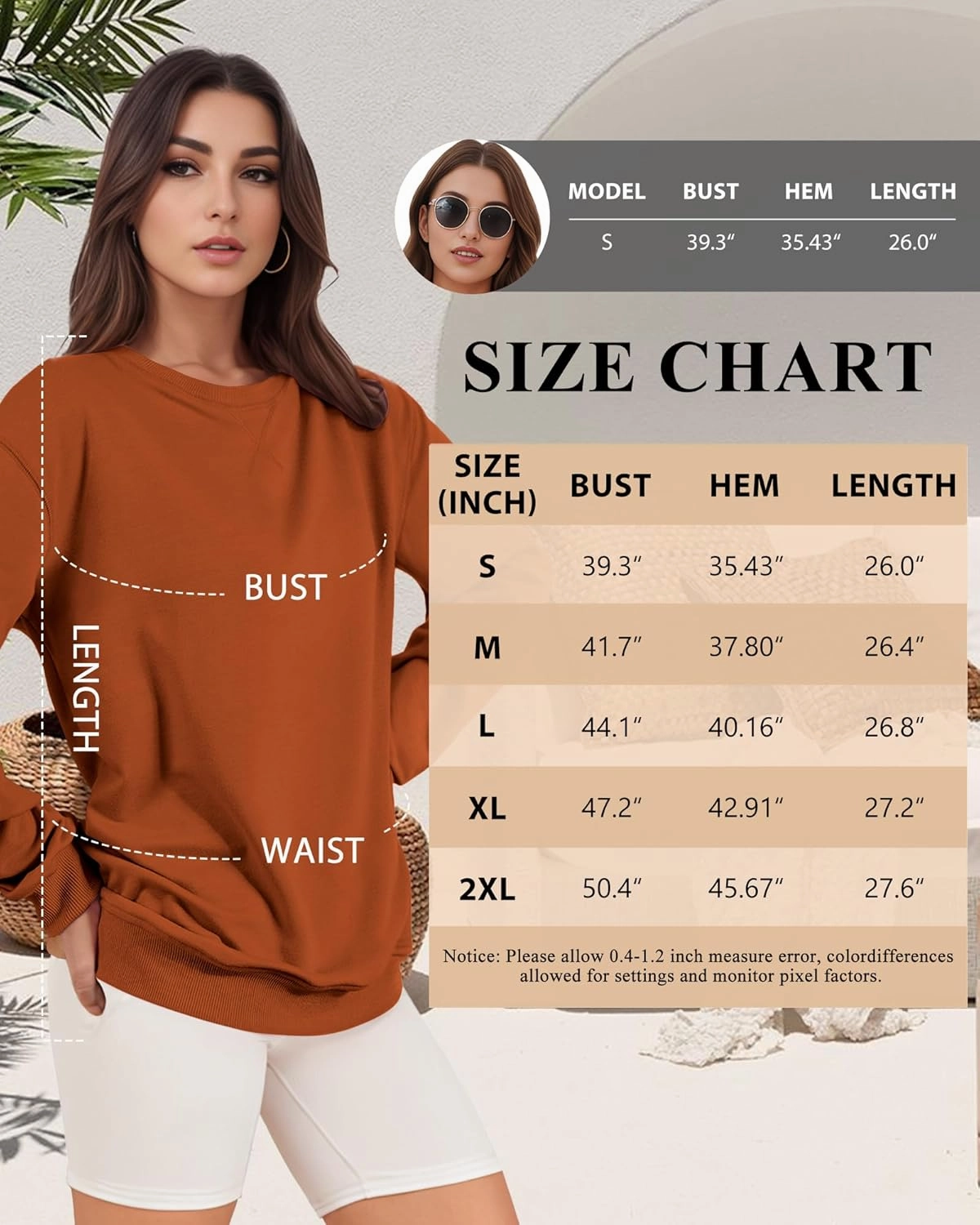 Sweatshirt for Women, Casual Crewneck Sweatshirts Women Loose Fit Long Sleeve Pullover Tops Cute Soft Shirt