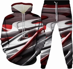 Sweatsuit Set for Men Novelty 3D Print Graphic Long Sleeve Hooded Top Pant Outdoor Casual Tracksuit Outfits Plus Size