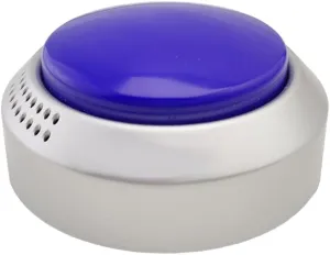 Talking Button Clock - for The Blind, Elderly or Visually impaired (Blue and Silver)