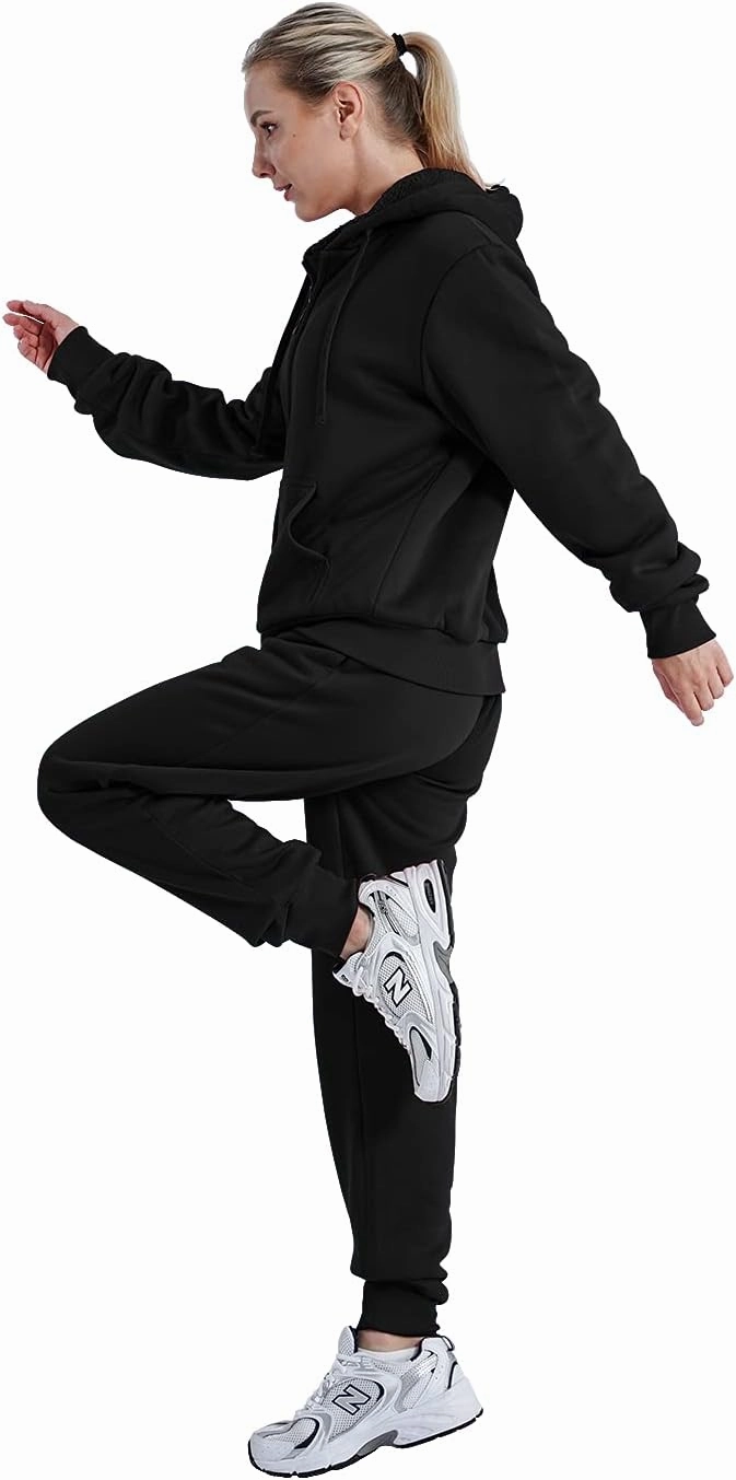 TanBridge Womens 2 Piece Sweatsuit Set Sherpa Lined Fleece Jogger Outfit Hoodie & Sweatpants Set