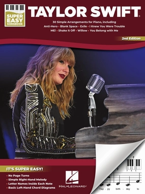 Taylor Swift - Super Easy Songbook - 2nd Edition: 30 Simple Arrangements for Piano with Lyrics Paperback – April 1, 2023