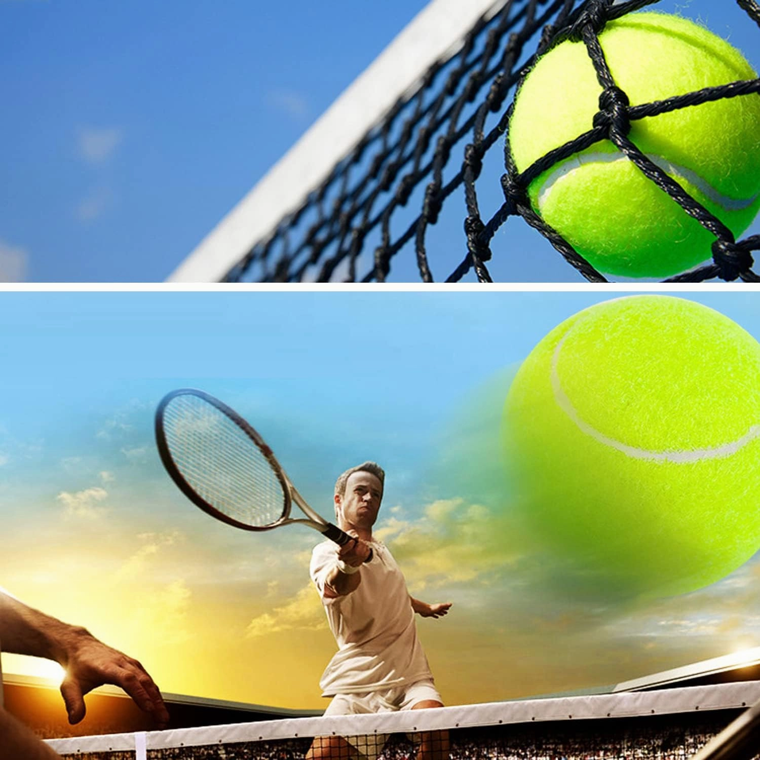 Tennis Ball, BESUNTEK 20 Pack Pet Dog Tennis Balls, Beginner Novice Player Pressure Training Practice Tennis Balls,Highly Elasticity for All Court Types and Small Medium Dog Playful and Training Exercise