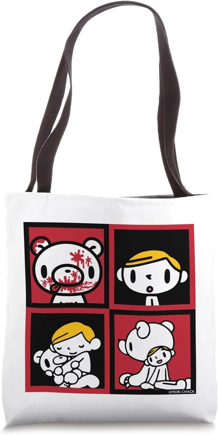 The Naughty Grizzly & Pity Friends Cube Art Anime Tote Bag