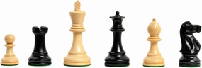 The House of Staunton - The Grandmaster II Series Chess Set - Pieces Only - 4.0" King - Ebonized Boxwood and Natural Boxwood