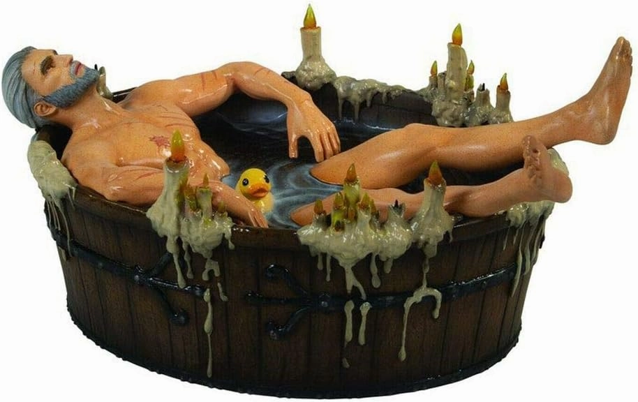 The Witcher III: The Wild Hunt: Geralt in Bath Polyresin Statuette Brown