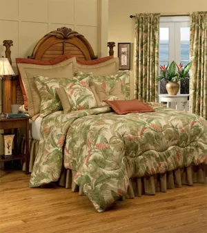 Thomasville La Selva Natural King 4 Piece Comforter Set, 15" Bed Skirt