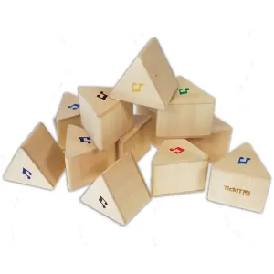 TickiT - 73277 Sound Prism Set - Set of 12 - Toddler Percussion Blocks - Listen and Learn Activity - Ages 18m 