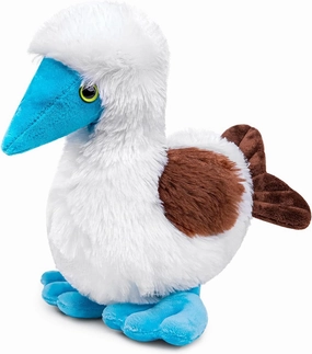 Tiny Heart Simulation Blue Footed Booby Plush Toy, 13.77inch Super Soft Cute Bird Blue Footed Booby Stuffed Animal Toys Fun Kids Boys Girls Birthday Home Decor