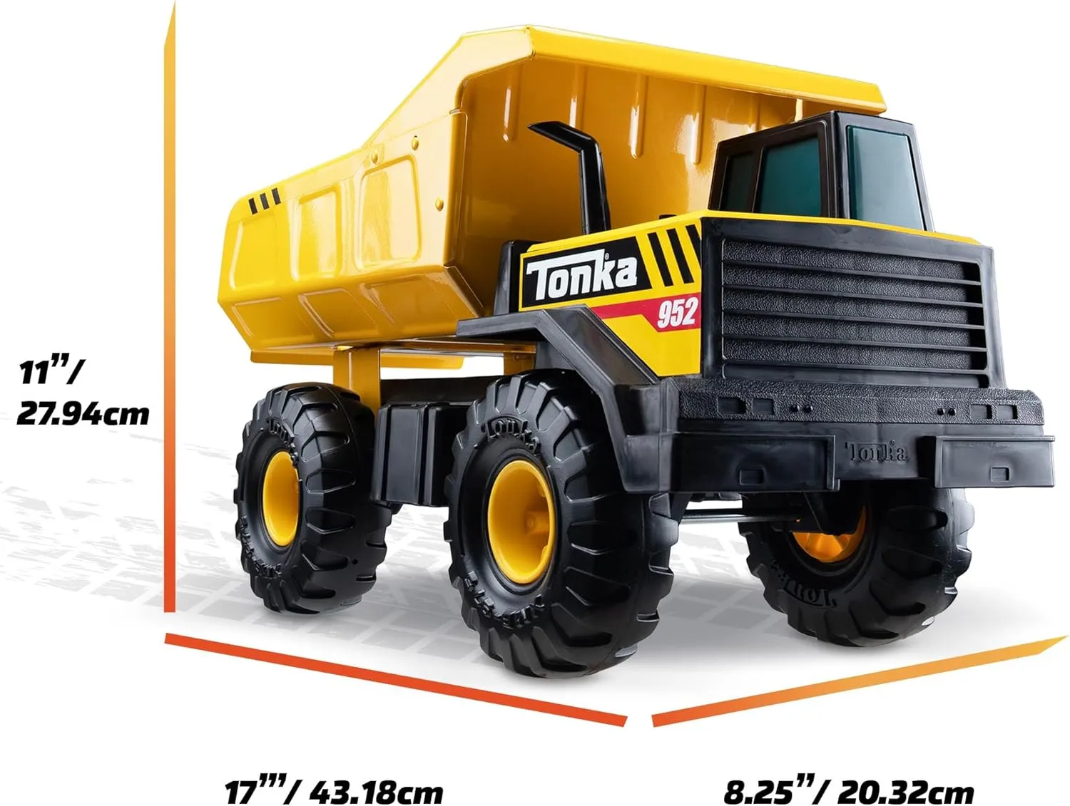 Tonka Steel Classics Mighty Dump Truck - Made with Steel & Sturdy Plastic, Yellow Toy Construction Truck, Boys and Girls, Kids, Toddlers, Ages 3 