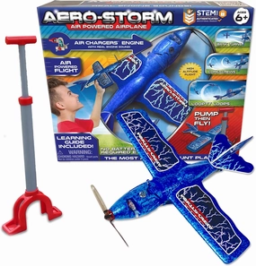 Top Secret Toys Aero Storm Kids Airplane Toy, Air Powered Flying Airplanes for Kids, Aerobatic Stunt Toy Airplane to Perform Corkscrews, Back Turns