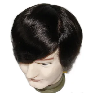 Toupee for Men's Hair pieces and Wigs Human Hair Durable Mono Lace With Npu Size 6x8 Inch 6''Length Color 2#
