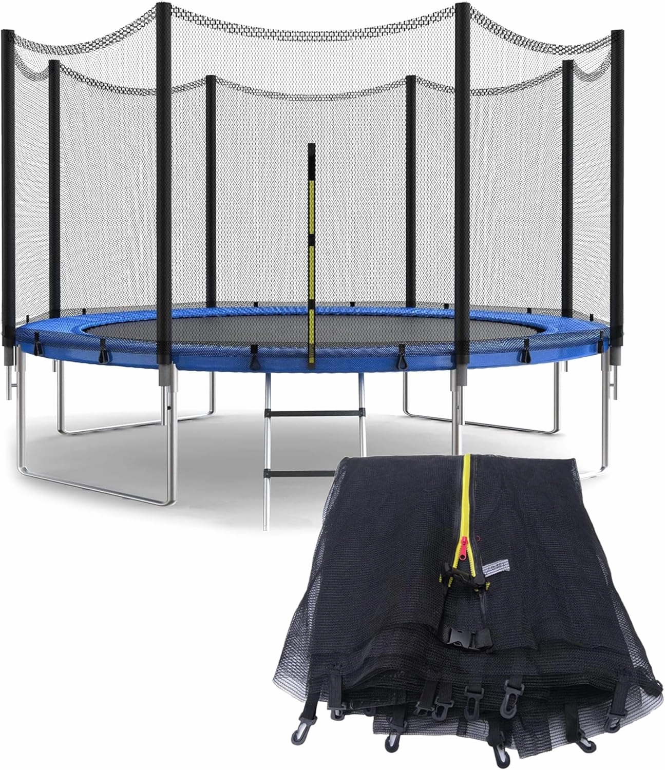 Trampoline Safety Net,4/4.6/6/8/10/12/13/14/16FT Garden Trampoline Replacement Fences, Kids Protective Net