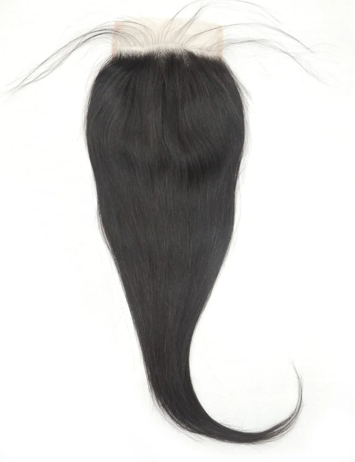 Transparent Lace 5x5 Lace Closure 18 inch Human Hair Straight with Baby Hair Bleached Knots Hairpieces