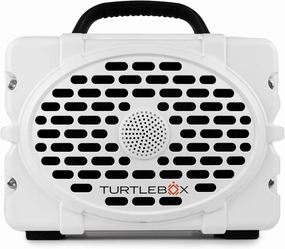 Turtlebox Original Gen 2: Loud! Outdoor Portable Bluetooth 5.0 Speaker | Rugged, IP67, Waterproof, Impact Resistant & Dustproof (Rich, Full Sound,120db, Pair Stereo) (Original Gen 2, White/Black)