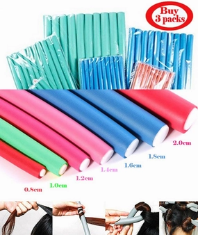 Twist Curls Flex Rods, Pack of 10 Spiral Hair Foam Curler Roller Set,3 Pack Deal Length 9"