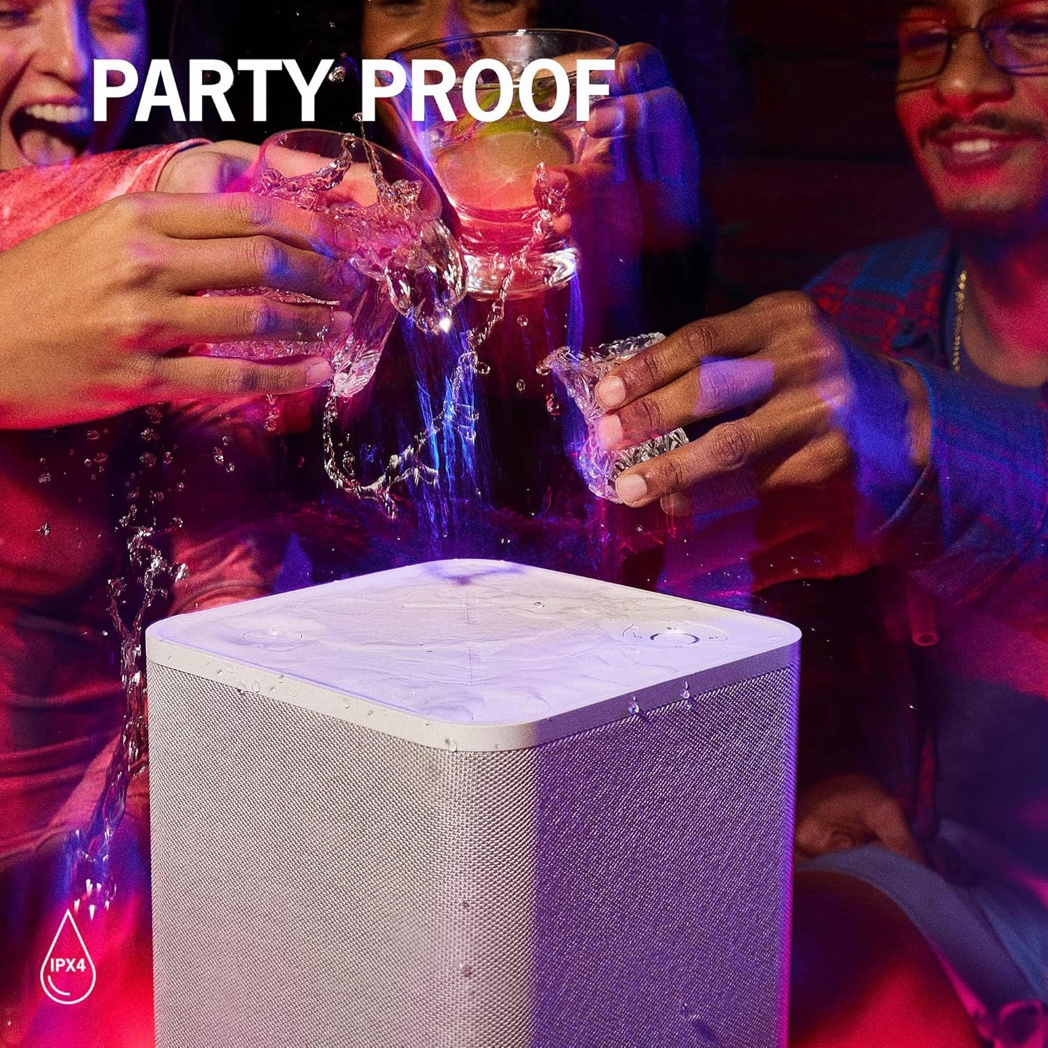 Ultimate Ears HYPERBOOM Portable Bluetooth Speaker - Loud Wireless Speaker with Big Bass, Water-Resistant IPX4, 150 Ft Range, 24-Hour Battery Life - White (Renewed)