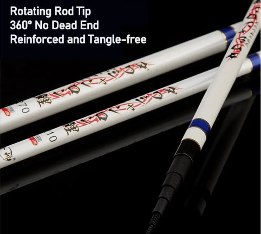 Ultra-Short Ultra-Light 1.5M-5.4M Mini Spinning Fishing Rod Telescopic Carbon Fiber Fishing Pole