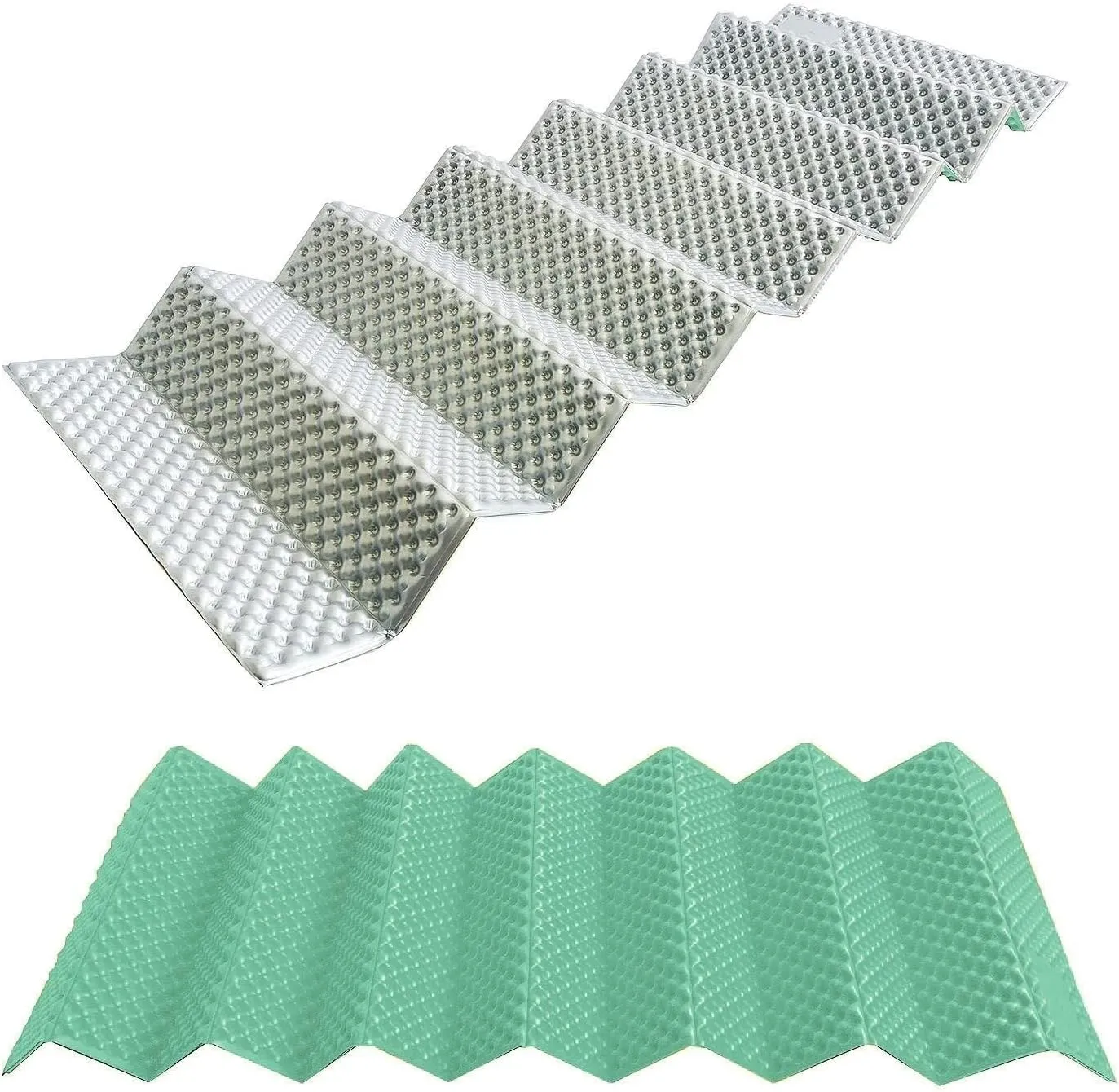 Ultralight Folding Sleeping Mat with Aluminum Film, Moisture-Proof Camping Pad for Outdoor Travel, Yoga, and Tent Use