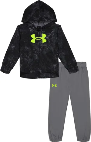 Under Armour boys Long Sleeve Logo Hoodie & Joggers Set