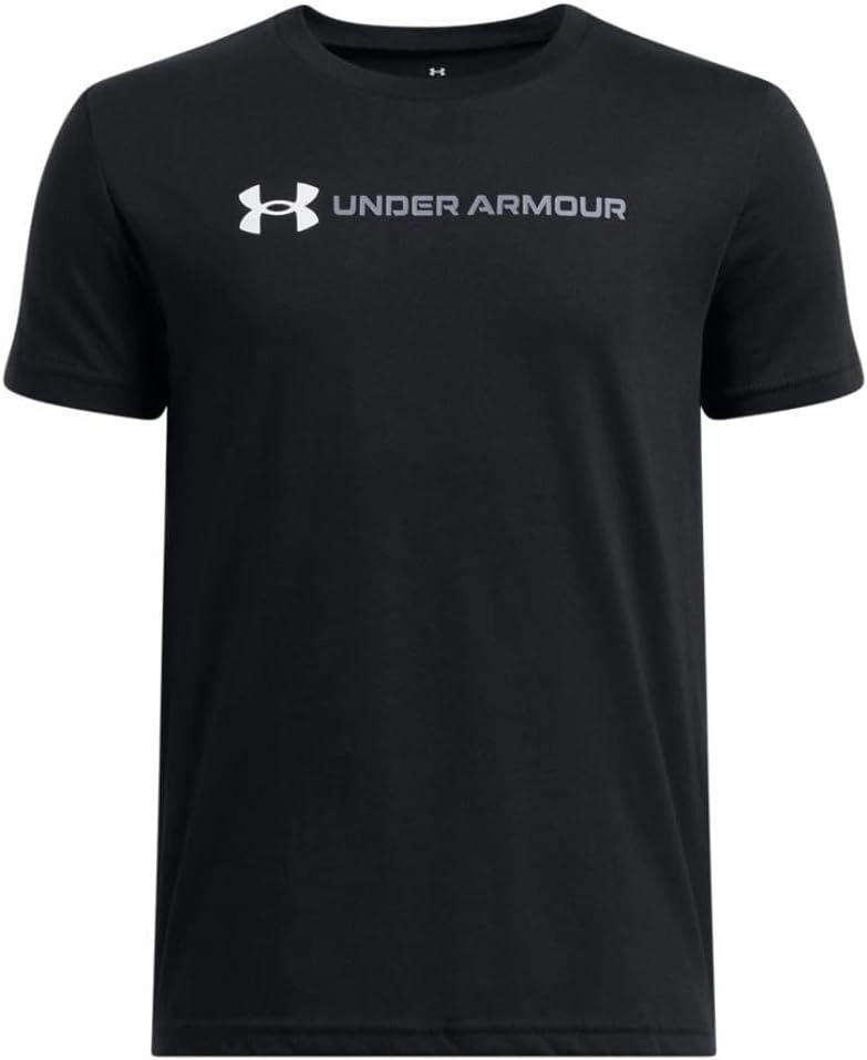 Under Armour Boys' Logo Wordmark Short Sleeve T Shirt