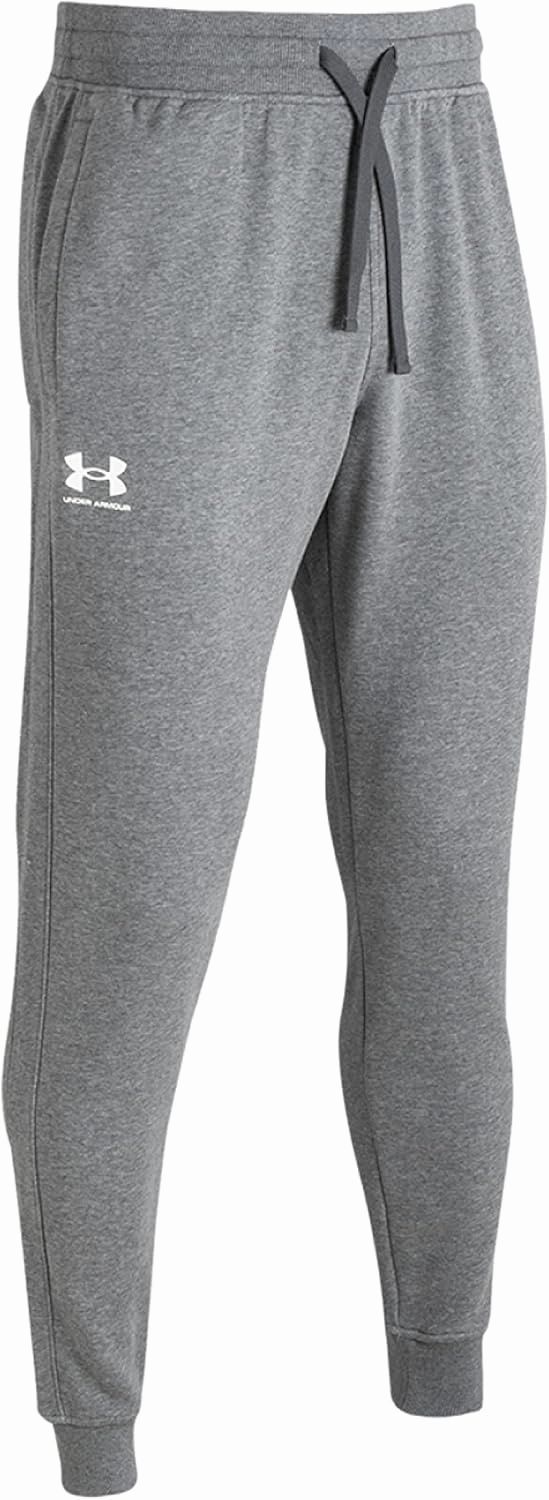 Under Armour Men's Rival Jogger Fleece Pants 1366727 (Light Asphalt Grey (012), 3X-Large)