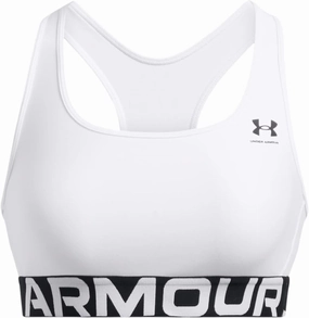 Under Armour Women's HeatGear Authentics Mid Impact Branded Sports Bra