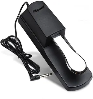 Universal Sustain Pedal, Piano Style Damper Pedal with 1/4 inch Jack, Black