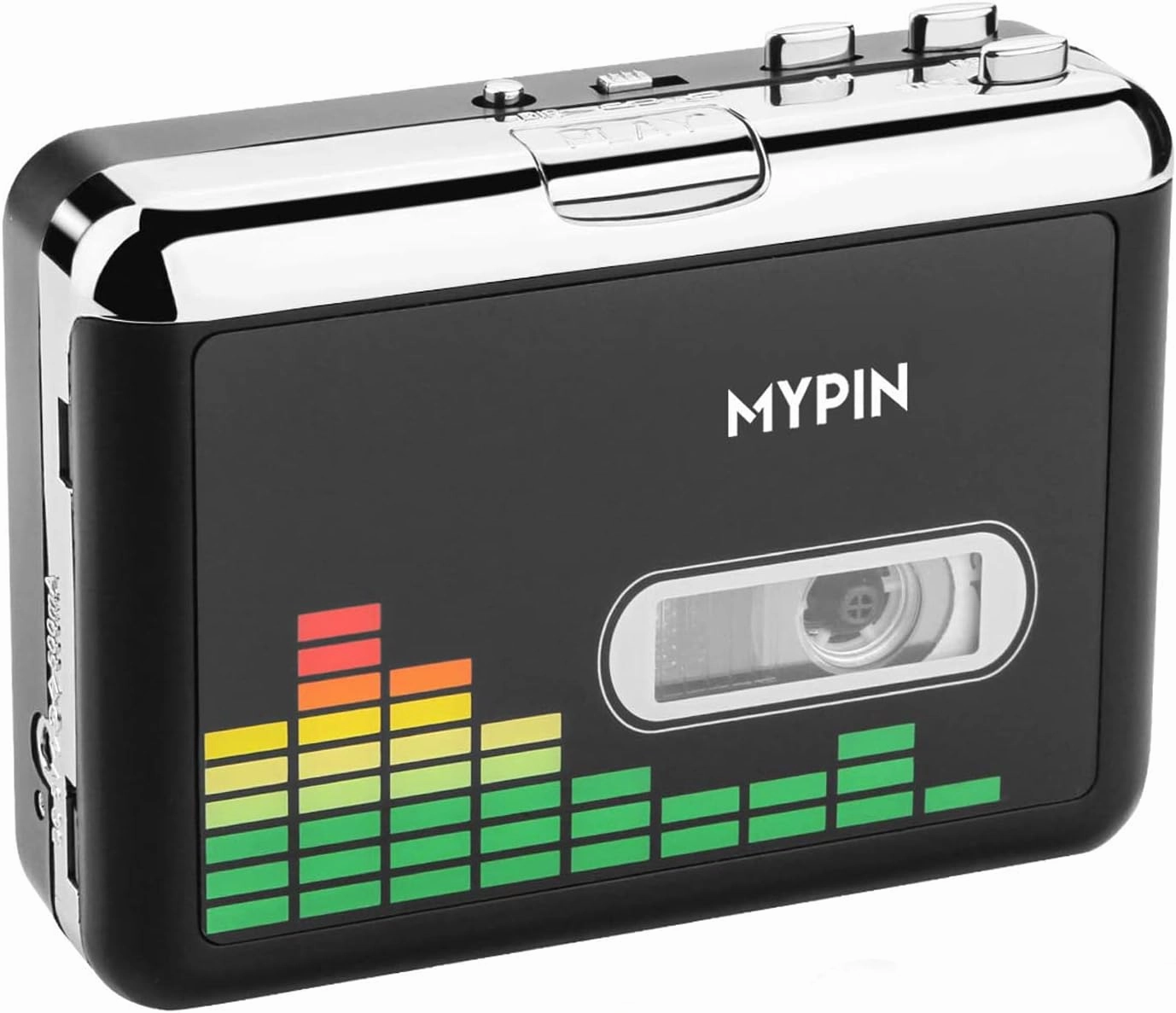 USB Cassette to MP3 Converter, Portable Walkman Cassette Audio Music Player Tape-to-MP3 Converter with Earphones, Volume Control, Auto Reverse, No PC Required