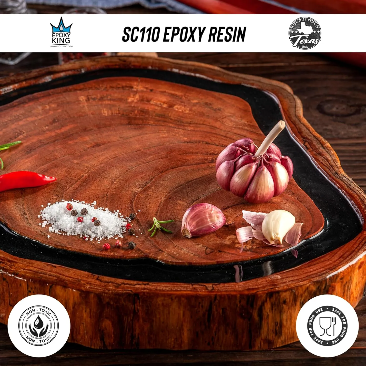 UV Resistant Marine Grade EPOXY Resin * Clear * Non-Toxic * Boat * BAR TOP * Table TOP * Fiberglass * Wood * Laminating (1 Gallon Kit)