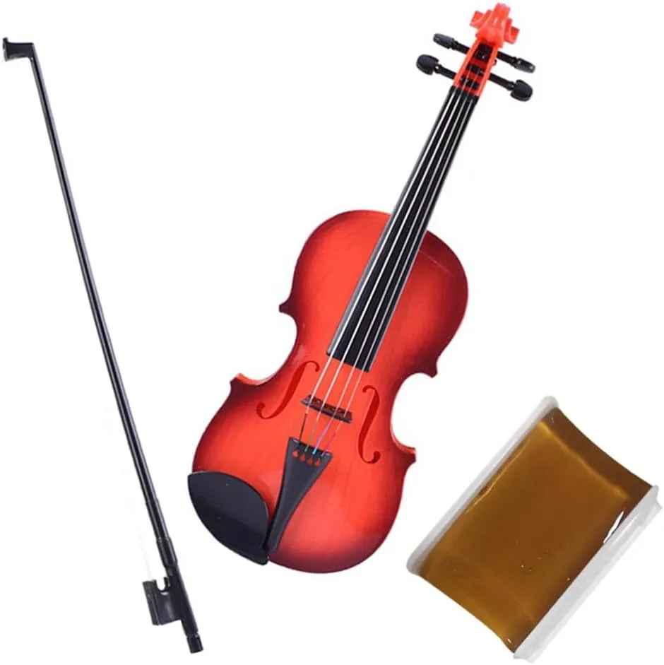 Vaguelly 1 Set Kids Violin Toy with Bow,Simulated Violin for Beginners,4 Strings Violin Toys Musical for Children, Included,Educational Music Toy