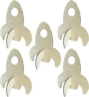 Vaguelly 5pcs Assembled Rockets for Boys and Girls Unfinished Projects Fun Decorative Toys to Creativity and Imagination for Home and School Activities