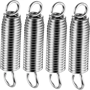 VANZACK 4pcs Drum Kit Accessories Instrument Parts Drum Kick Pedal Spring Drum Foot Pedal Spring Spring for Kick Drum Pedal Sturdy Drum Parts Drum Foot Kick Spring Metal Silver