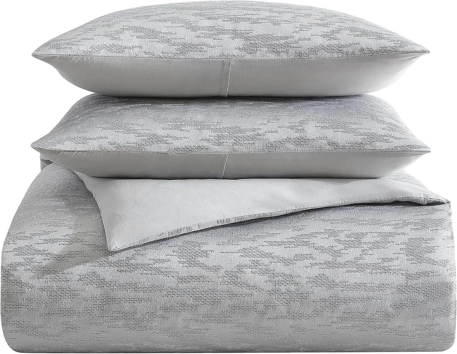 Vera Wang - King Duvet Cover Set, Luxury Bedding with Matching Shams, Designer Bedding Set (Illusion Grey, King)