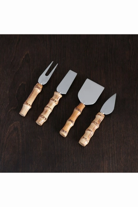 Vida Bamboo Stainless Cheese Set (4)