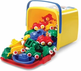 VIKINGTOYS Viking Toys - Mini Chubbies Bucket Set - Includes 30 Assorted 2.75" Toy Vehicles, for Kids Ages 1 Year  