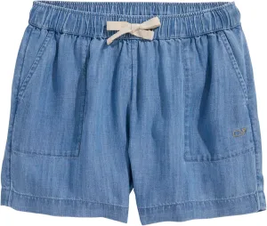 vineyard vines Girls’ Coastline Chambray Pull on Short