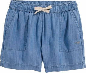 vineyard vines Girls’ Coastline Chambray Pull on Short