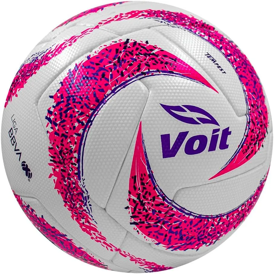 Voit Pro Official Match Ball - Liga MX Size 5 - Enhanced Aerodynamics and Durability - Technology for Moisture Prevention and Shock Absorption