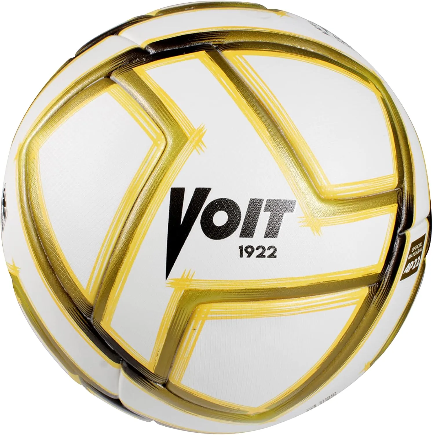 Voit Soccer Ball No. 5, Liga MX Opening FIFA Pro Quality: Designed for use in Professional, White and Gold