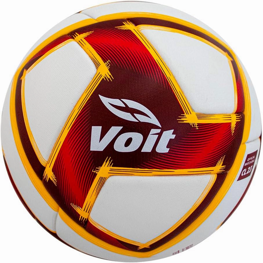 Voit Soccer Ball No. 5 Liga MX Clausura 2023, White/Red/Yellow: FIFA Quality PRO, Designed for use in Professional, semi-Professional, and Amateur Soccer Leagues