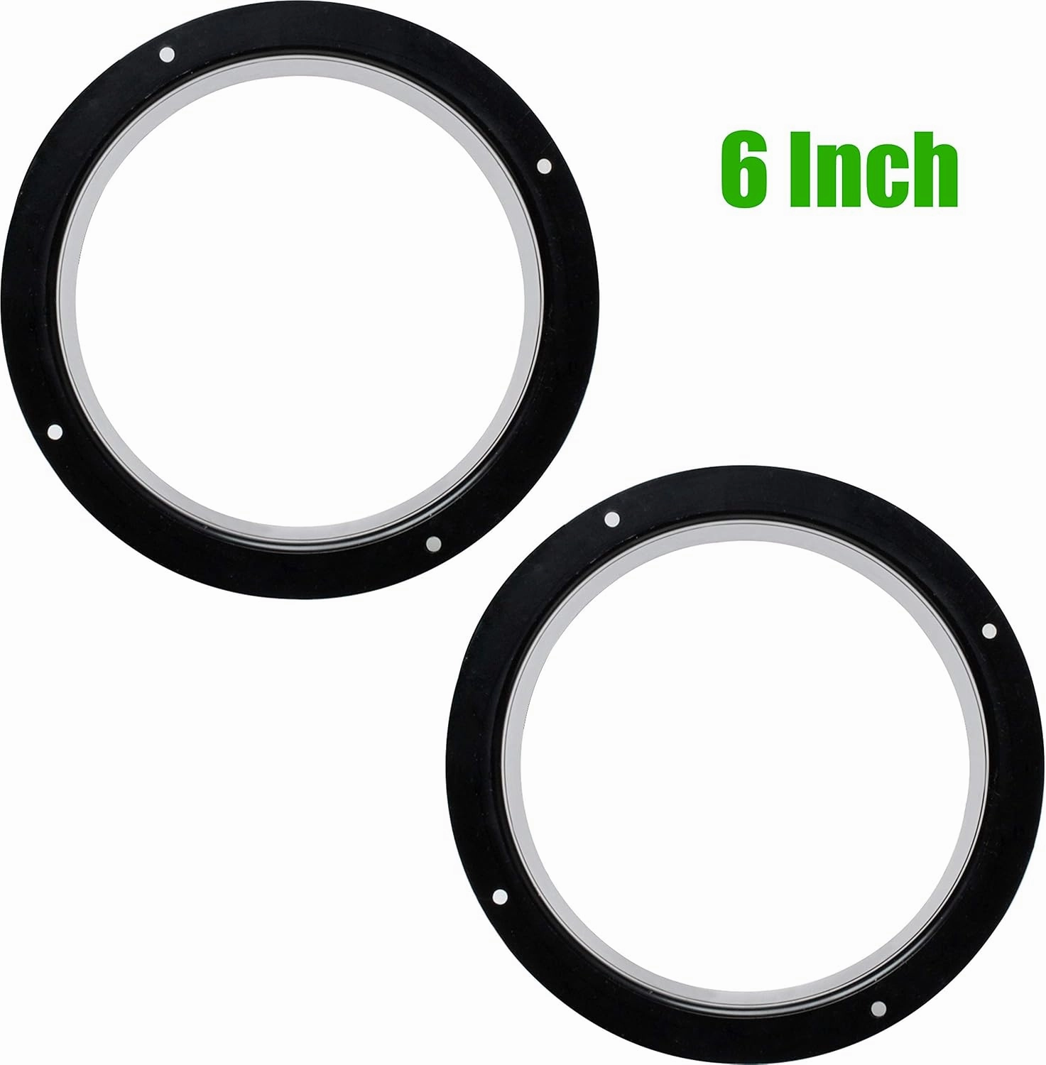 Wadoy 6 Inch Duct Connector Flange (4 Pack), ABS Quality Heating Cooling Ventilation System Air Conditioner Exhaust Hose Flange Wall Mount