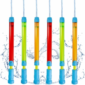 Water Guns for Kids - Water Pool Toys for Kids Ages 3-5, 4-8, 8-12 - Pool Games - Squirts Bulk Party Favors Outdoor Summer Beach Toys for Girls, Boys and Adults (6 Pack)