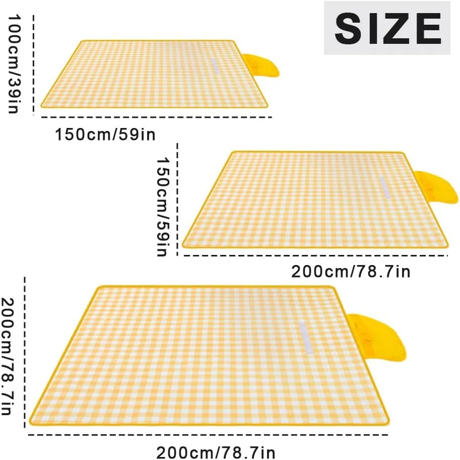 Waterproof Foldable Outdoor Picnic Mat,2023 New Extra Large Beach Blanket Foldable Lightweight Waterproof Sand Mat,Portable Travel Blanket Play Mat for Beach Camping Hiking Park (#A6, 60 * 80 in)
