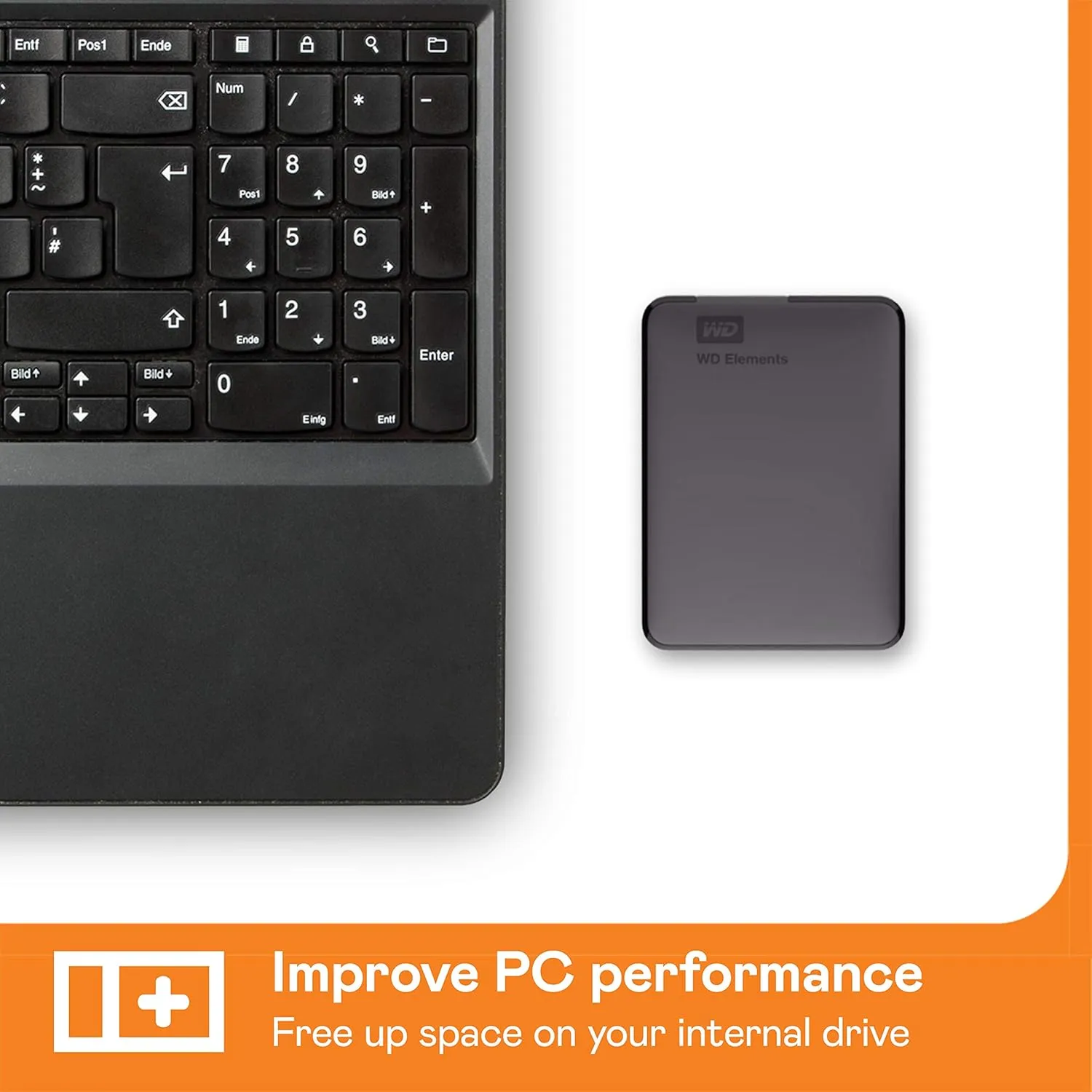 WD 6TB Elements Portable External Hard Drive for Windows, USB 3.2 Gen 1/USB 3.0 for PC & Mac, Plug and Play Ready - WDBHJS0060BBK-WESN