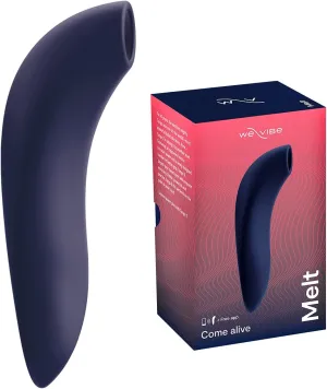 We-Vibe Melt Clitoris Vibrator | Clitoral Stimulator Adult Sex Toys for Women | Clit Sucker Sex Toy Couples | Long Distance App Control Vibrator 12 Intensity Levels | Personal Massager | Blue
