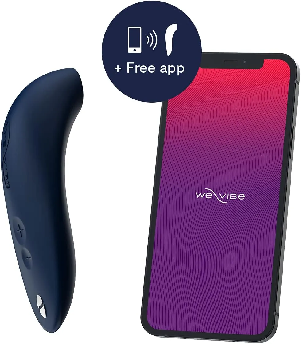 We-Vibe Melt Clitoris Vibrator | Clitoral Stimulator Adult Sex Toys for Women | Clit Sucker Sex Toy Couples | Long Distance App Control Vibrator 12 Intensity Levels | Personal Massager | Blue