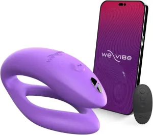We-Vibe Sync O Couples Vibrator | Wearable Remote Control Vibrating Adult Toys | 10 Vibrations | App Controlled G Spot & Clitoral Stimulator | Vibrators for Women | Personal Massager Sex Toy | Purple
