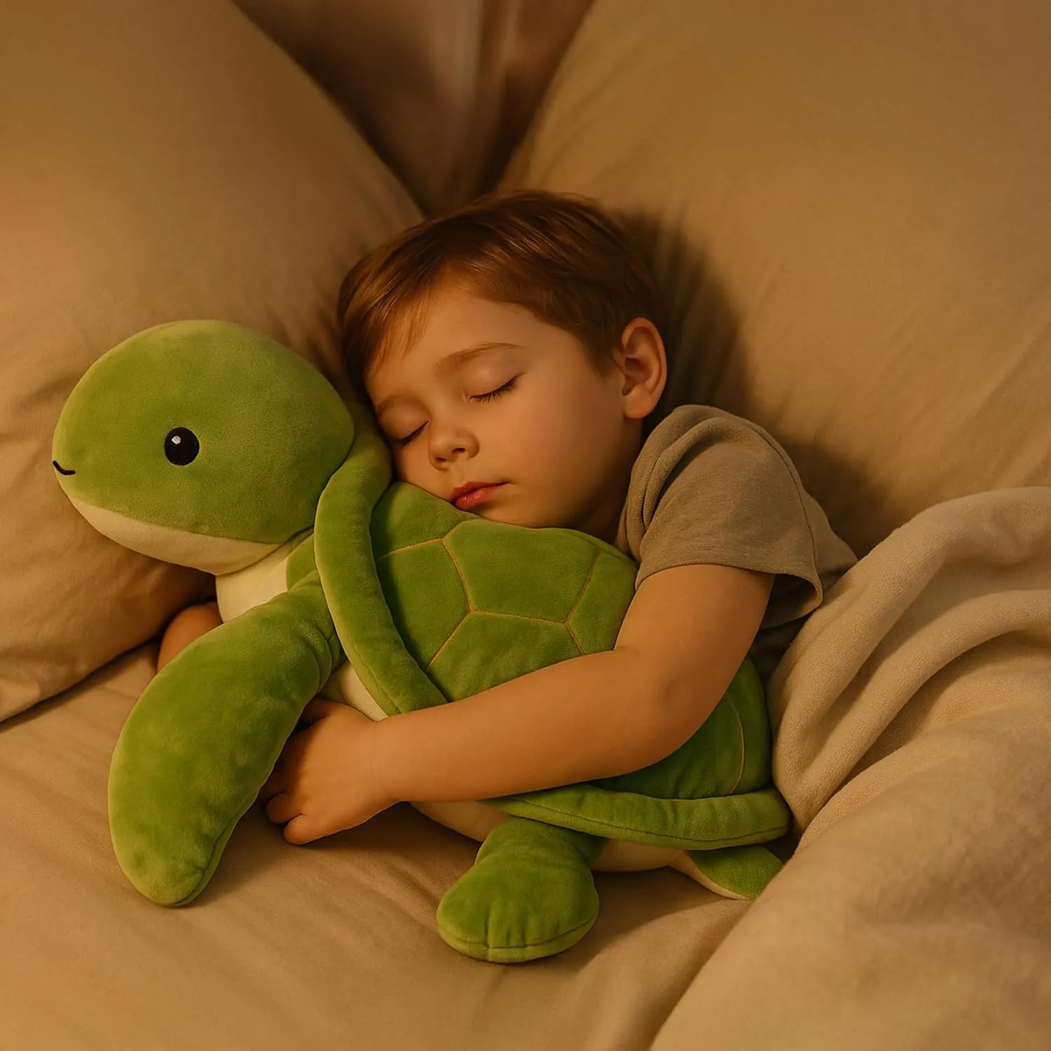 Weighted Sea Turtle Plush Toy - 20 Inches, 2.3 lbs, Soft & Removable Weight for Kids and Adults - Embroidered Eyes, Stress Relief & Comfort