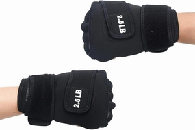 Weighted Gloves 5lb(2.5lb Each), Soft Iron Fitness Gloves with Lengthen Wrist Strap for Gym Boxing, Taekwondo, Running Training, Washable