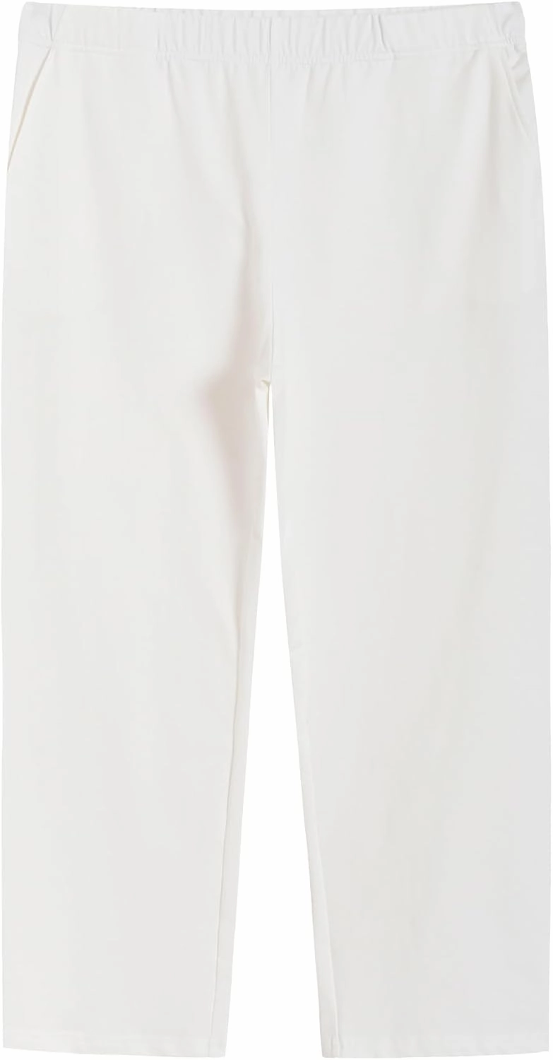 Weintee Women's Plus Size Petite Cotton Pull On Pants with Pockets